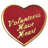 Blank Volunteers Have Heart Award Pin (5/8