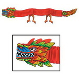 Custom Asian Tissue Dragon w/ Legs, 6' L