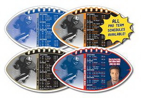 Custom 20 Mil Coated Football Shaped Magnet, 7" W x 4" H x 20mil Thick