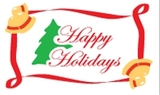 Blank Horizontal Nylon Holiday Flag (Happy Holidays), 3' W x 5' H
