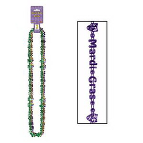 Custom Mardi Gras Beads-Of-Expression, 36" L