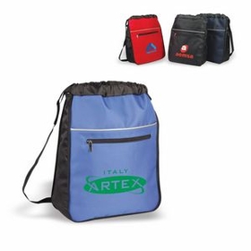 Custom Sports Pack, Expandable Drawstring Backpack, 13" L x 16.5" W x 5.5" H