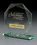 Custom Amulet Jade Glass Award, 7 3/4" W X 7 1/2" H X 2 1/4" D, Price/piece