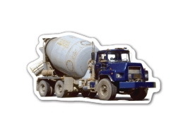 Custom 3.1-5 Sq. In. (B) Magnet - Cement Truck, 30mm Thick