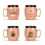 Coffee mug, 17 oz. Copper Color Plated Stainless Steel Mug, Personalised Mug, Custom Mug, 3.875" H x 3.5" Diameter x 2.25" Diameter, Price/piece