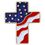 Blank American Flag Cross Pin, 1" W, Price/piece