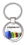 Custom Circular Key Tag with Two Imprints - 1.1" x 1.1" Imprint Area, Price/piece
