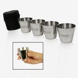 Custom Stainless Steel Shot Glass Set With 4 Cups