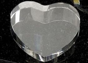 Custom Crystal Heart Shape Paper Weight (2"x2")