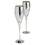 Custom 10" Silver Plated Champagne Flute Pair, Price/piece