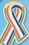 Custom Ribbon Bookmark / Red, White & Blue