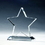 Custom Crystal Star Award( Sand Blasted ), 8" W x 8 3/4" H x 3" D, Price/piece
