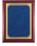 Blank Rosewood High Gloss Plaque w/ Blue Marble Plate (8