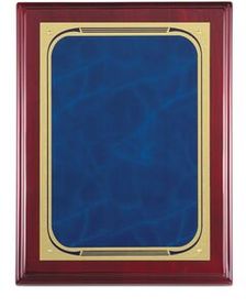 Blank Rosewood High Gloss Plaque w/ Blue Marble Plate (8"x10")