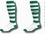 Custom Striped Softball Socks w/ Cushioned Foot/ Lightweight Top 10-13 Large, Price/piece