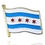 Blank Chicago City Flag Lapel Pin, 1" L, Price/piece
