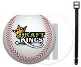 Custom Stock Baseball or Softball Design Luggage Tag Full Colour front imprint. Write-on ID panels on back, 4.813