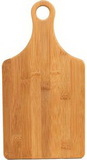 Custom Bamboo Paddle Shaped Cutting Board, 13 1/2