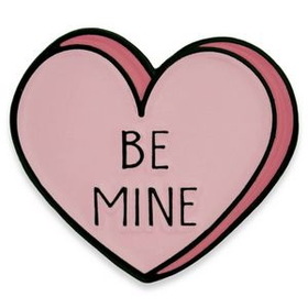 Blank Be Mine Candy Heart Pin, 3/4" H x 1/2" W