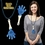 Custom Blue & White Hand Clapper W/ Attached J Hook, 7" L, Price/piece