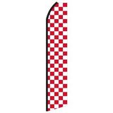 Custom 12' Digitally Printed Red/White Checkered Swooper Banner