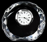 Custom Mini Designer Round Crystal Clock, 3 1/2