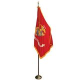 Custom 8' Pole & 3' x 5' Flag - Marine Corps Indoor Presentation Set