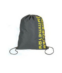 Custom Two Tone Nylon Drawstring Backpack, 15" W x 19" H