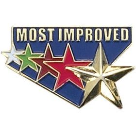 Blank Scholastic Award Pin (Most Improved), 1" W