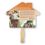 Custom Thrifty Fan - House Shape Full Color Paper Hand Fan Single - Wood Handle, Price/piece