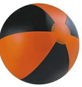Custom 16" Inflatable Alternating Orange & Black Beach Ball