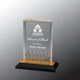 Custom Gold Mirage Impress Acrylic Award, 5