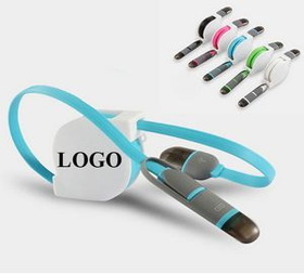 Custom 2 In 1 Retractable USB Charging Cable, 5" L x 1.5625" W
