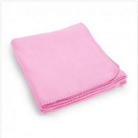 Blank Promo Fleece Throw Blanket - Pink, 50" L X 60" W