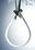 Custom 114-G120  - Alicia Beveled Economy Ornament-Tear Drop with Gold Ribbon for Hanging-Jade Glass, Price/piece