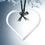 Custom Beveled Jade Glass Ornament - Heart (Sandblasted), 3" L X 3.5" H X 1/8" Thick, Price/piece
