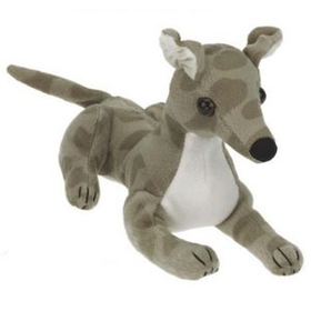 Custom Gray & White Greyhound Stuffed Beanie