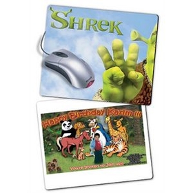 Custom Large Rectangular Full Color, Mouse Pad, 9.25" W x 7.75" H x 0.0625" Thick