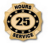 Custom 25 Hours of Service Deluxe Clutch Pin