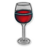 Blank Wine Glass Lapel Pin, 1