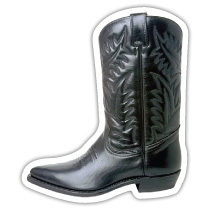 Custom 3.1-5 Sq. In. (B) Magnet - Cowboy Boot, 30mm Thick