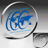 Custom Circle Acrylic Laser Engraved Paperweight, 4