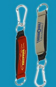 Custom Wrist Strap Key Holder W/ Carabiner Clip (4 Color Process), 7/8" W X 7 1/8" L