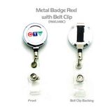 Custom Metal Badge Reel w/ Back Clip