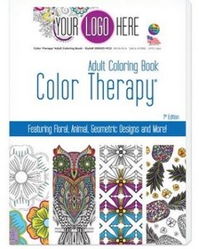 Custom Color Therapy? 24 Page Adult Coloring Book, 7 3/4" W x 10 3/4" H