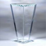 Custom Awards-optical crystal award/trophy 12 inch high, 7 3/4