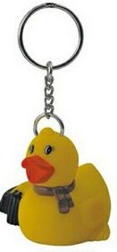 Custom Rubber Business Duck Keychain