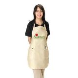 Custom Neutral Full Length Twill Bib Apron with Patch Pockets - 1 Color (22