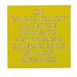 Custom Opaque Yellow Aluminum Engraving Sheet Stock (12