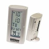 Custom Die-Cast Metal Desk Alarm Clock w/Thermometer
